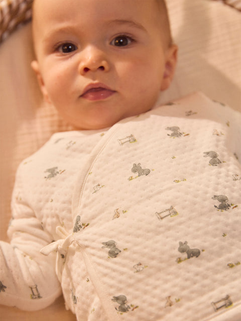 Newborn Cream Cotton 2 Piece Outfit