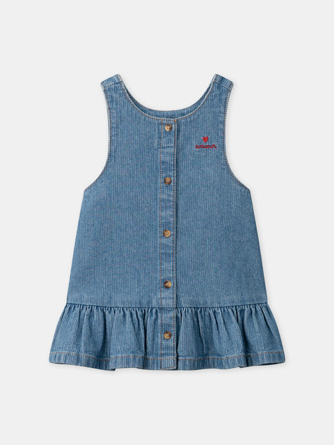 Denim Dress With Matching T-shirt & Tights