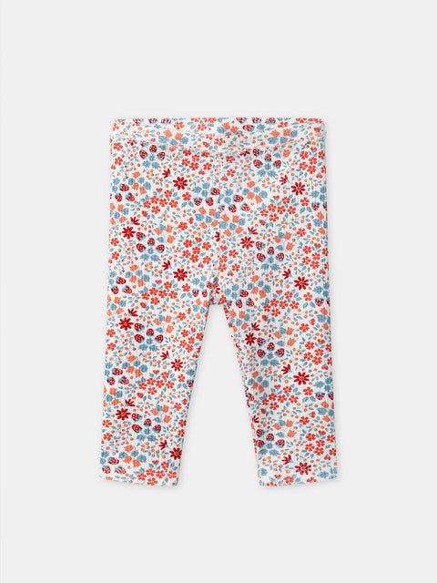 Floral Print Cotton Leggings