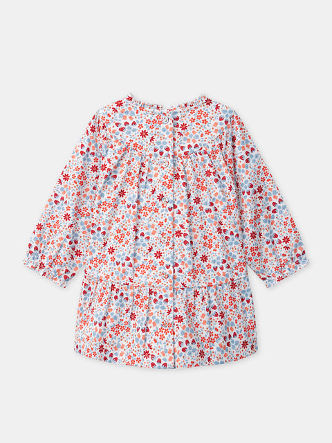 Floral Print Cotton Twill Dress