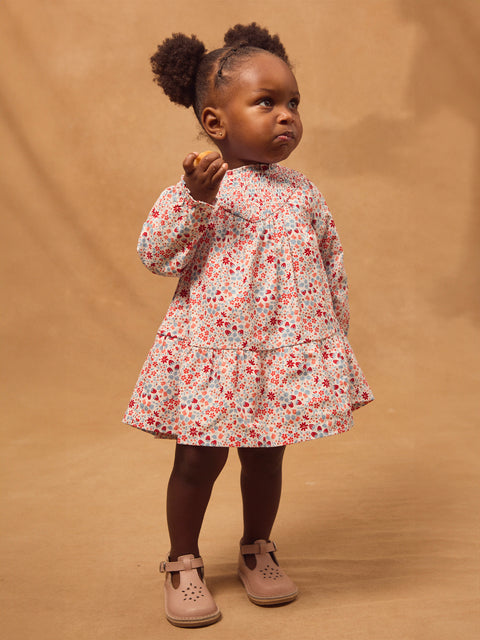 Floral Print Cotton Twill Dress