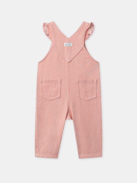 Red Stripe Cotton Dungarees