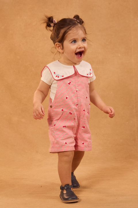 Cream Ribbed Cotton Bodysuit