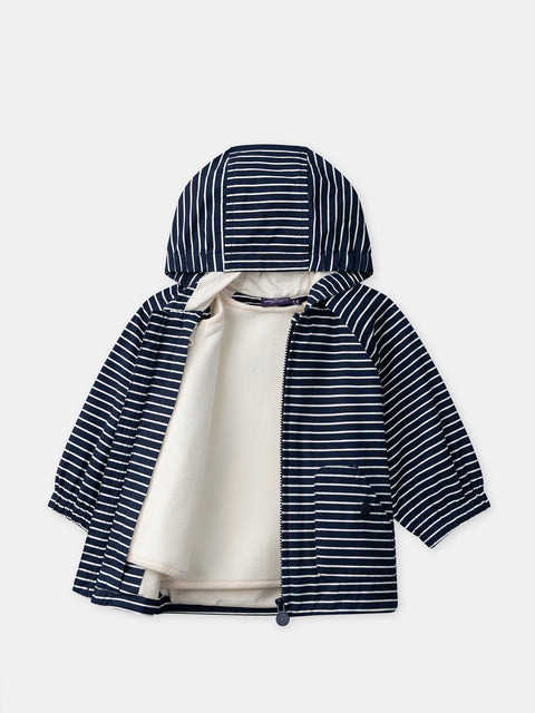 3 In 1 Navy Striped Raincoat