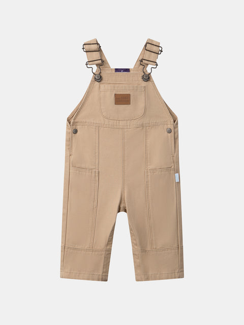Beige Cotton Canvas Dungarees