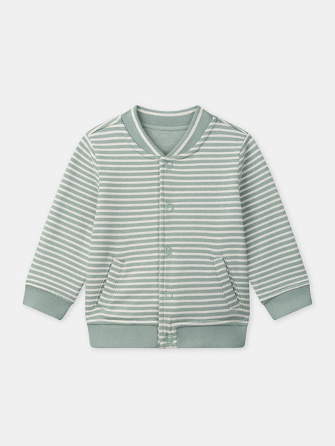 Reversible Green Cotton Fleece Jacket