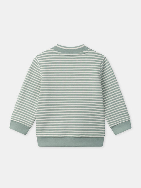 Reversible Green Cotton Fleece Jacket