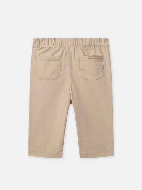 Beige Cotton Trousers