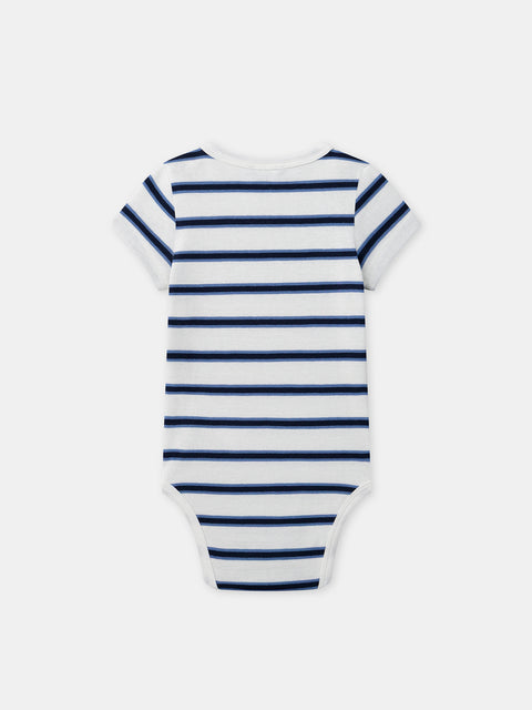 Navy Stripe Cotton Bodysuit