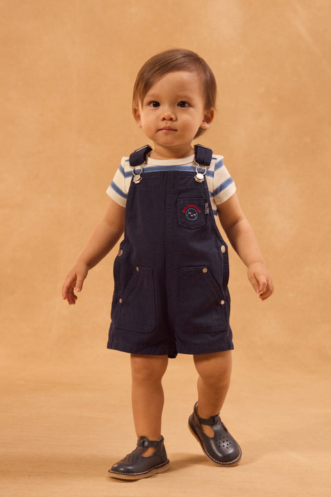 Navy Stripe Cotton Bodysuit