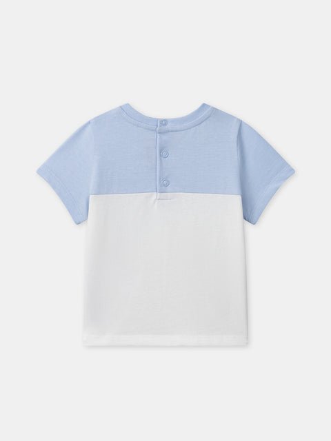 Blue & Cream Cotton T-shirt