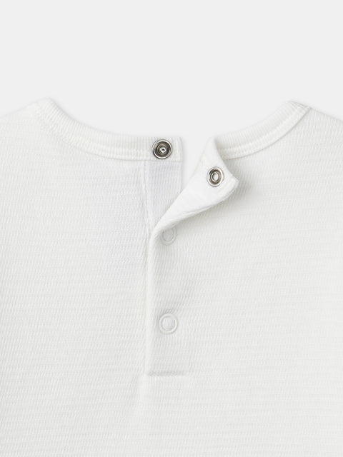 Off White Cotton T-shirt Bodysuit Combo