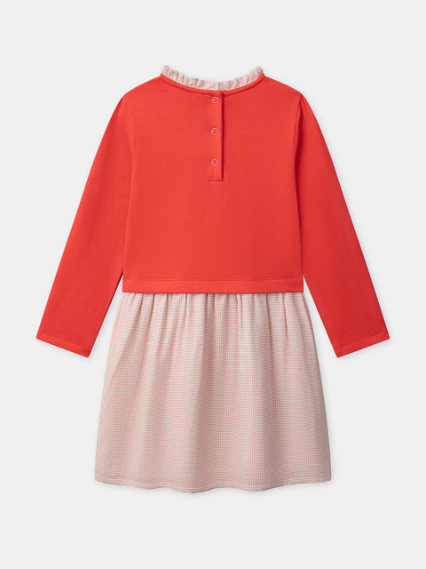 Lined Red Cotton Dress