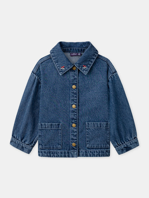 Embroidered Blue Denim Jacket