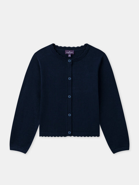 Navy Cotton Cardigan
