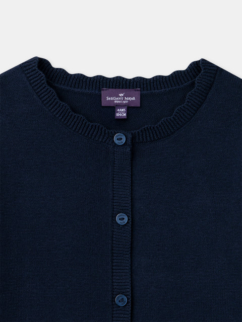 Navy Cotton Cardigan