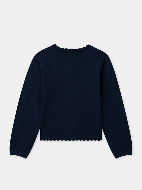 Navy Cotton Cardigan