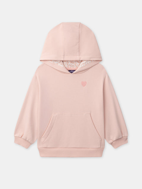 Lined Pink Cotton Mix Hoodie