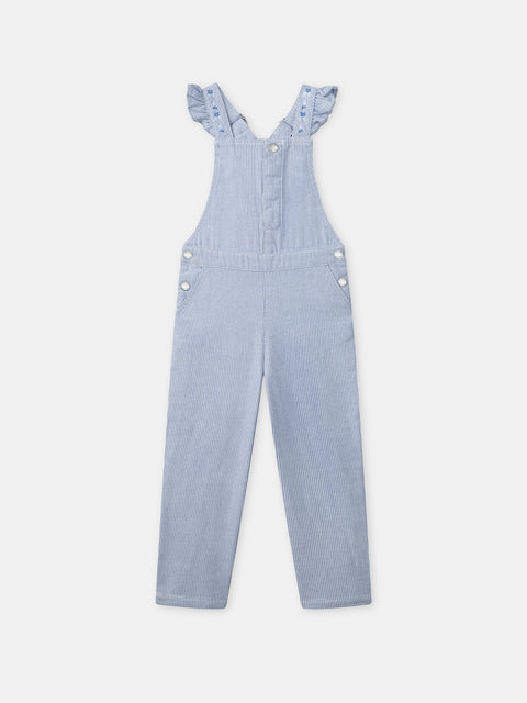 Blue Stripe Cotton Jumpsuit