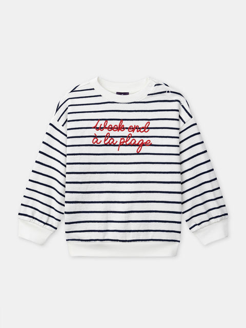 Navy Stripe Cotton Jumper