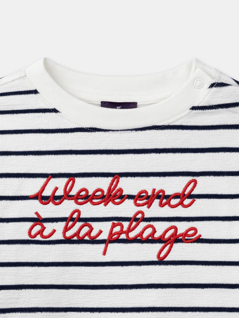 Navy Stripe Cotton Jumper