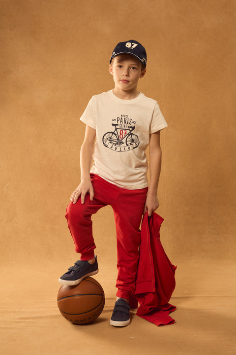 Red Cotton Rich Joggers