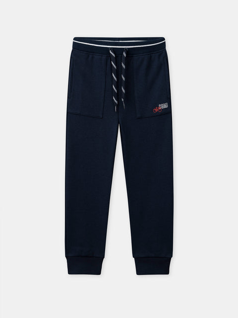 Navy Cotton Rich Joggers