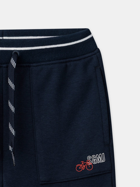 Navy Cotton Rich Joggers