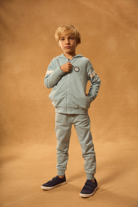 Blue Cotton Rich Joggers