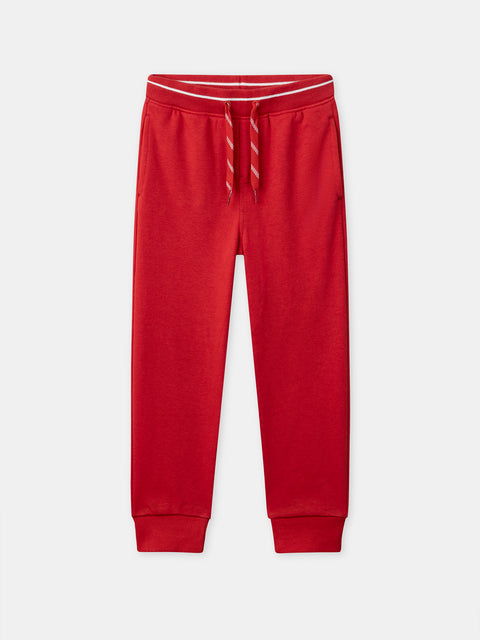 Red Cotton Rich Joggers