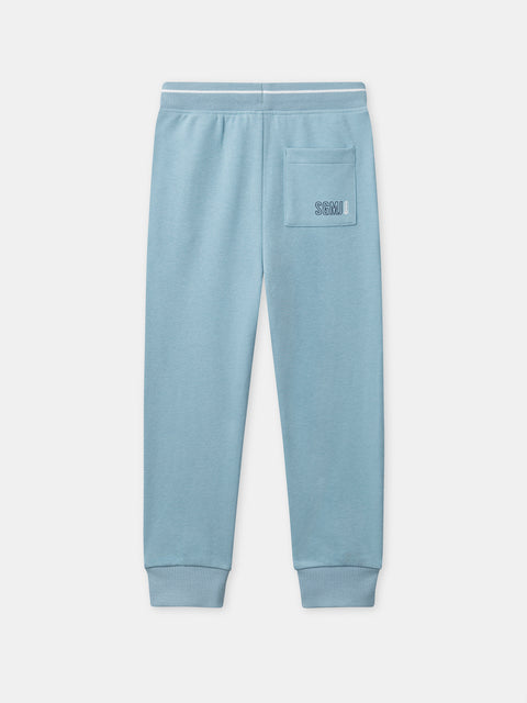 Blue Cotton Rich Joggers