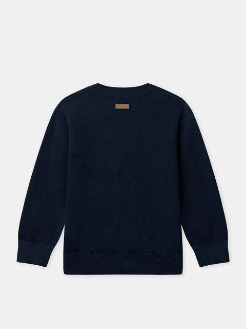 Navy Cotton Cardigan