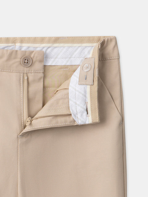 Beige Cotton Twill Trousers