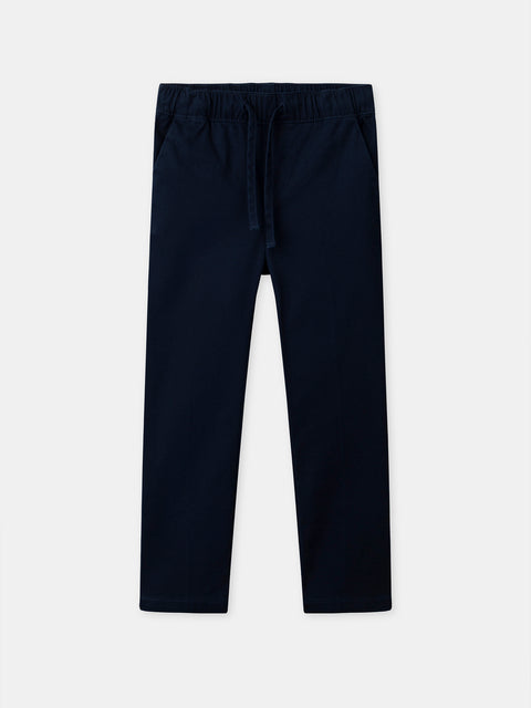 Navy Cotton Trousers