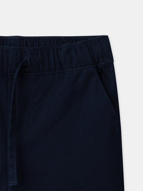 Navy Cotton Trousers