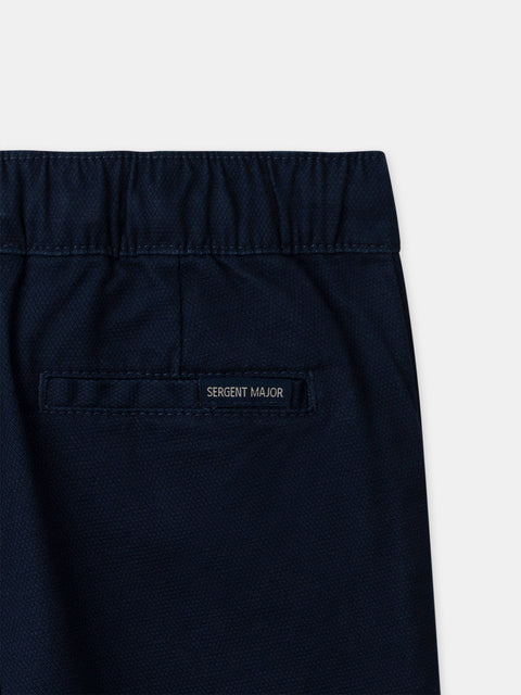 Navy Cotton Trousers
