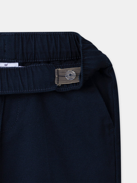 Navy Cotton Trousers