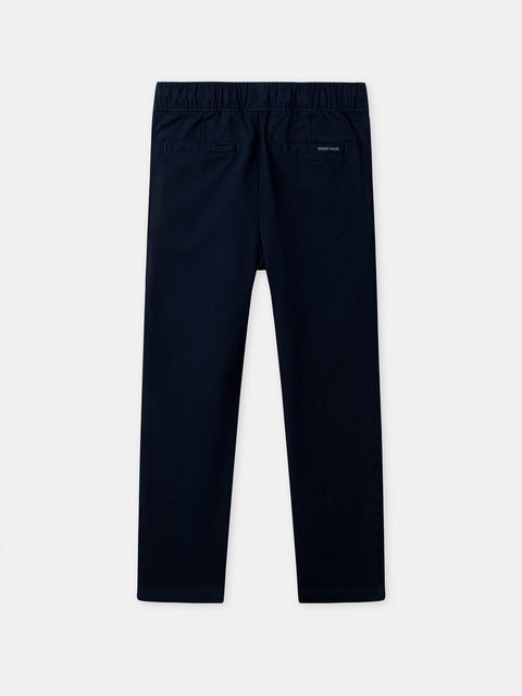 Navy Cotton Trousers