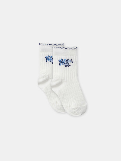 3 Pack Ribbed Printed Socks