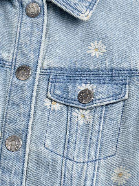 Heart Print Denim Jacket