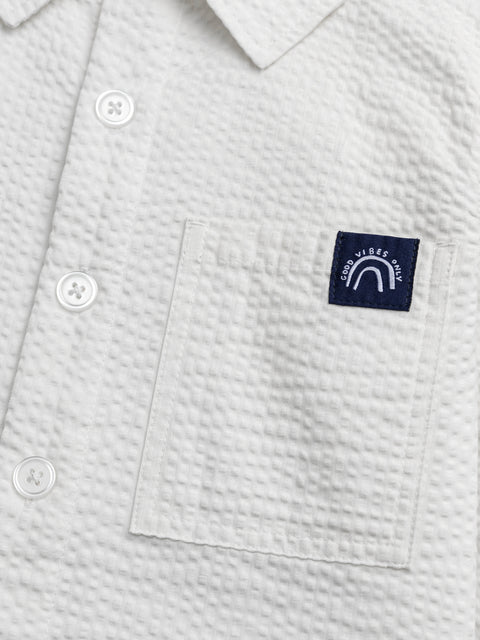 White Cotton Gauze Shirt