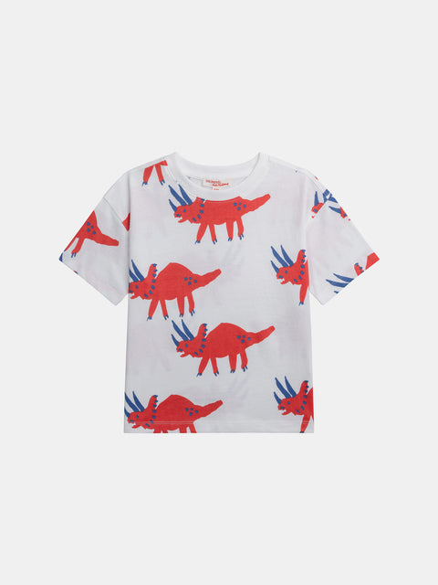 Dinosaur Print Cotton T-shirt