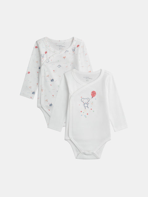 2 Pack Newborn Cotton Bodysuits