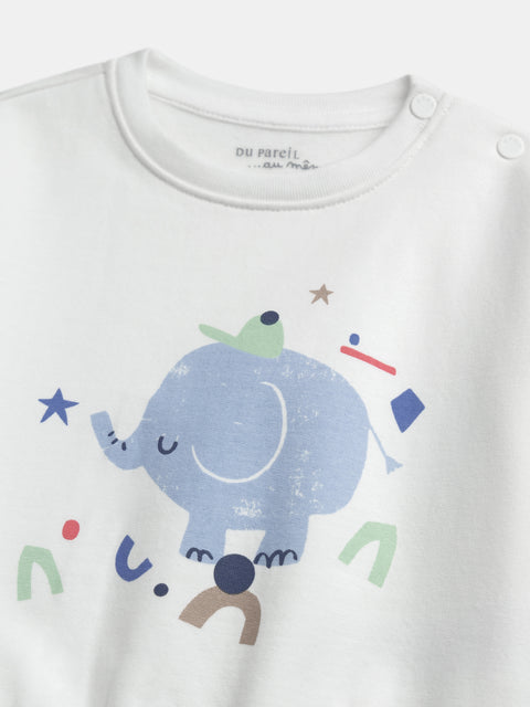 Newborn White Sweatshirt With Matching Leggings