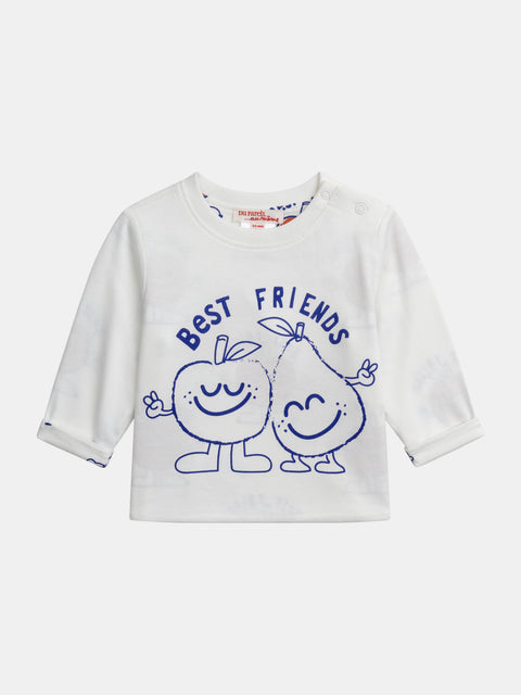 Cream Reversible Cotton T-shirt