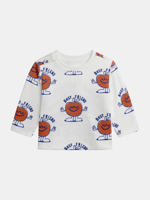 Cream Reversible Cotton T-shirt