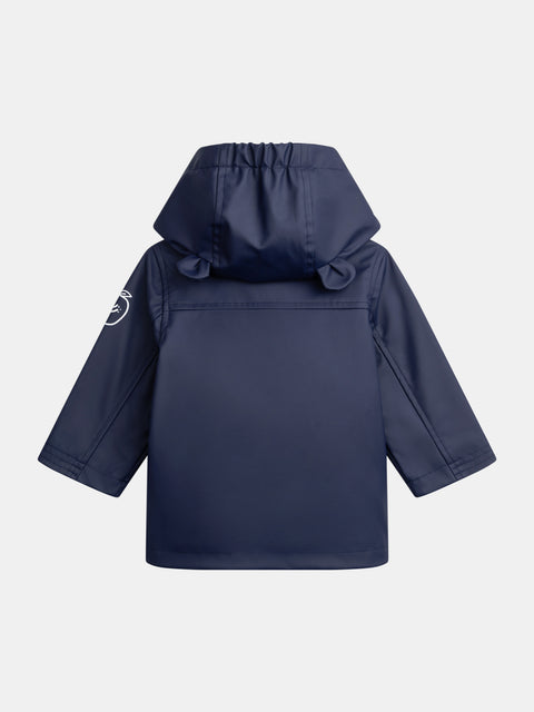 Lined Navy Raincoat