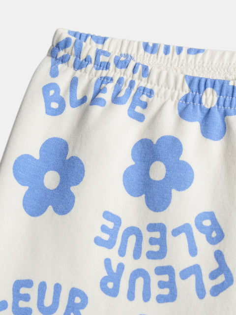 Cream Floral Print Cotton Pyjamas