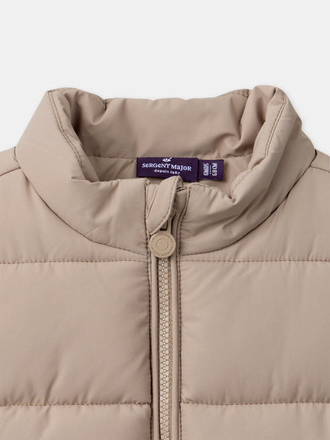 Beige Sleeveless Jacket