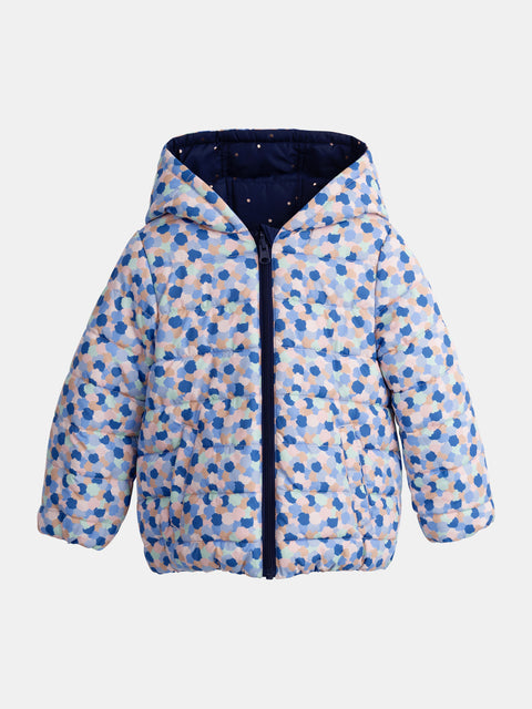 Reversible Blue Printed Jacket